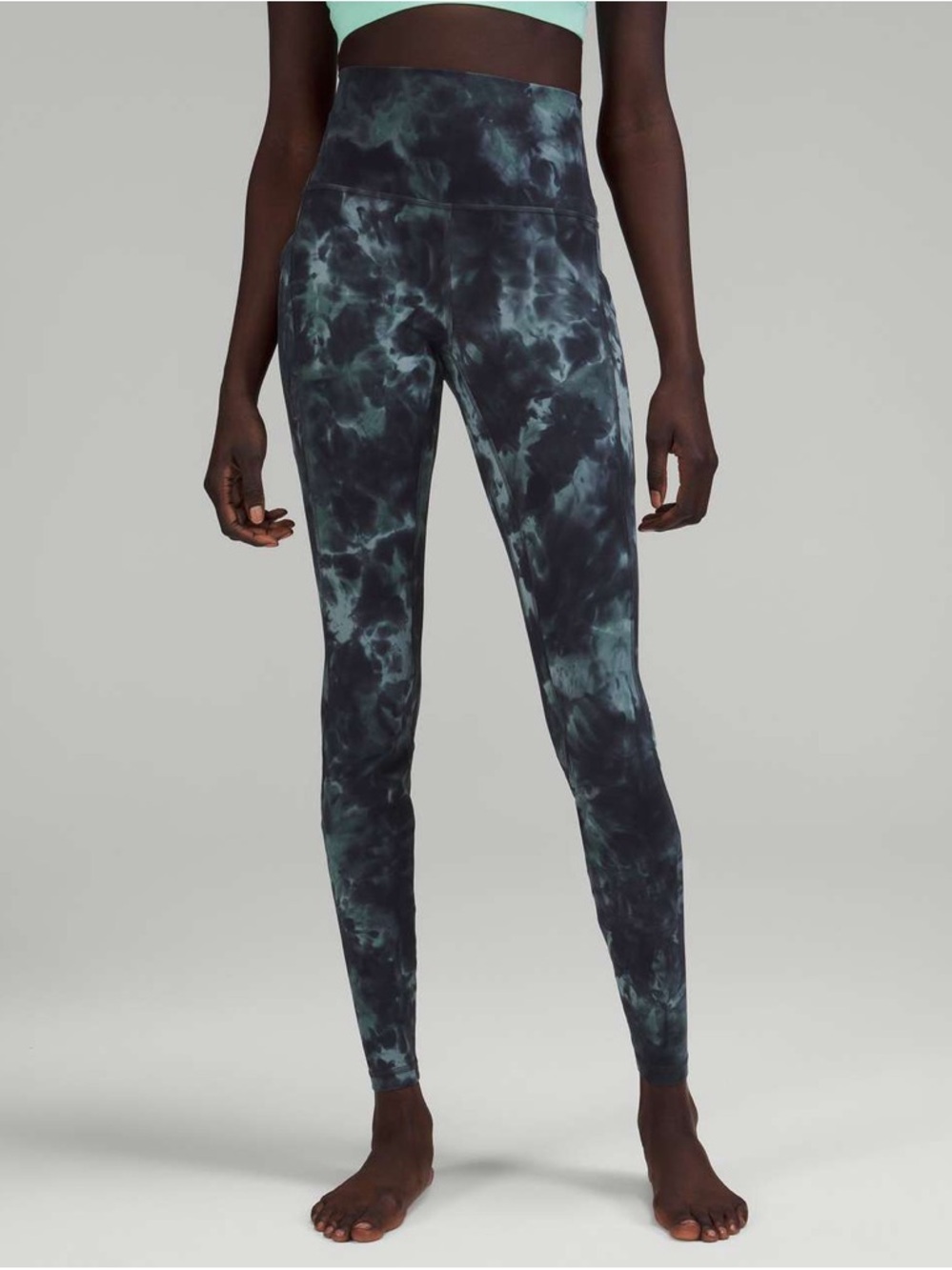 Lululemon Align Pant- Diamond Dye Silver Blue Tidewater Teal Graphite Grey 25” 0